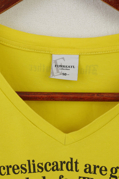 Funreatl Chemise Homme 50 M Jaune Coton Stretch Mercedes Benz 300 SL Top