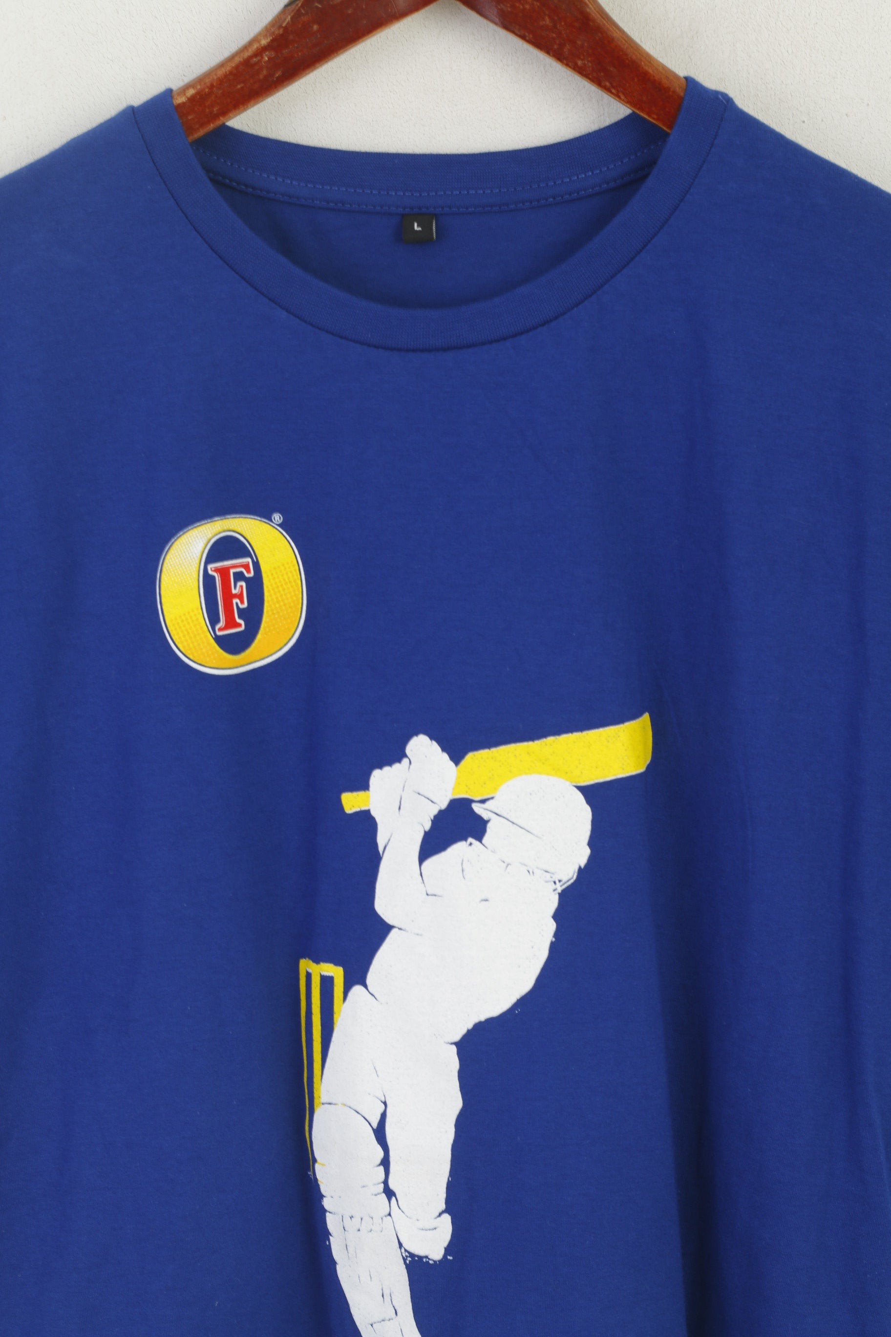 ECB Officiel Hommes L (M) Chemise Bleu Coton Angleterre Cricket Catcha6 Sport Top