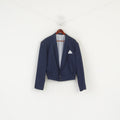 Rudy St-Clair Giacca da uomo M Giacca blu scuro in lana elegante con spalline parigine