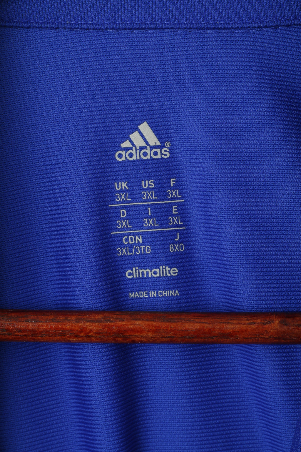 Adidas Men 3XL Polo Shirt Blue Climalite Football Activewear Short Sleeve Top