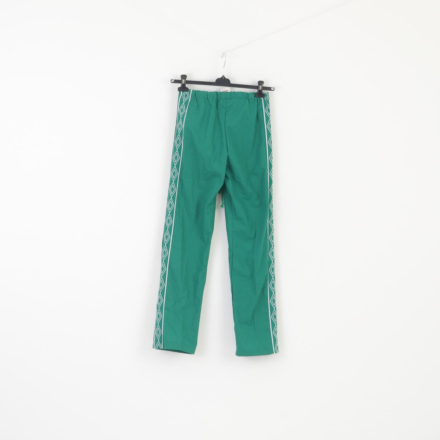 Umbro Youth 168 Pantalon de survêtement vert en coton mélangé vintage Norvège Pantalon rétro