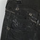 New Faith Women 30 Trousers Black Shiny Jean Cobain Icedenim Cotton Gothic Pants