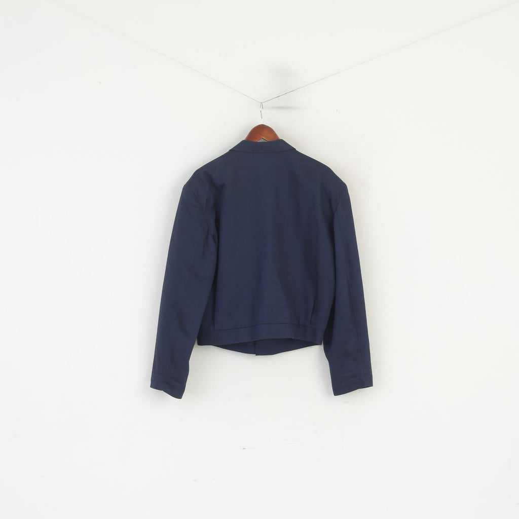 Rudy St-Clair Giacca da uomo M Giacca blu scuro in lana elegante con spalline parigine