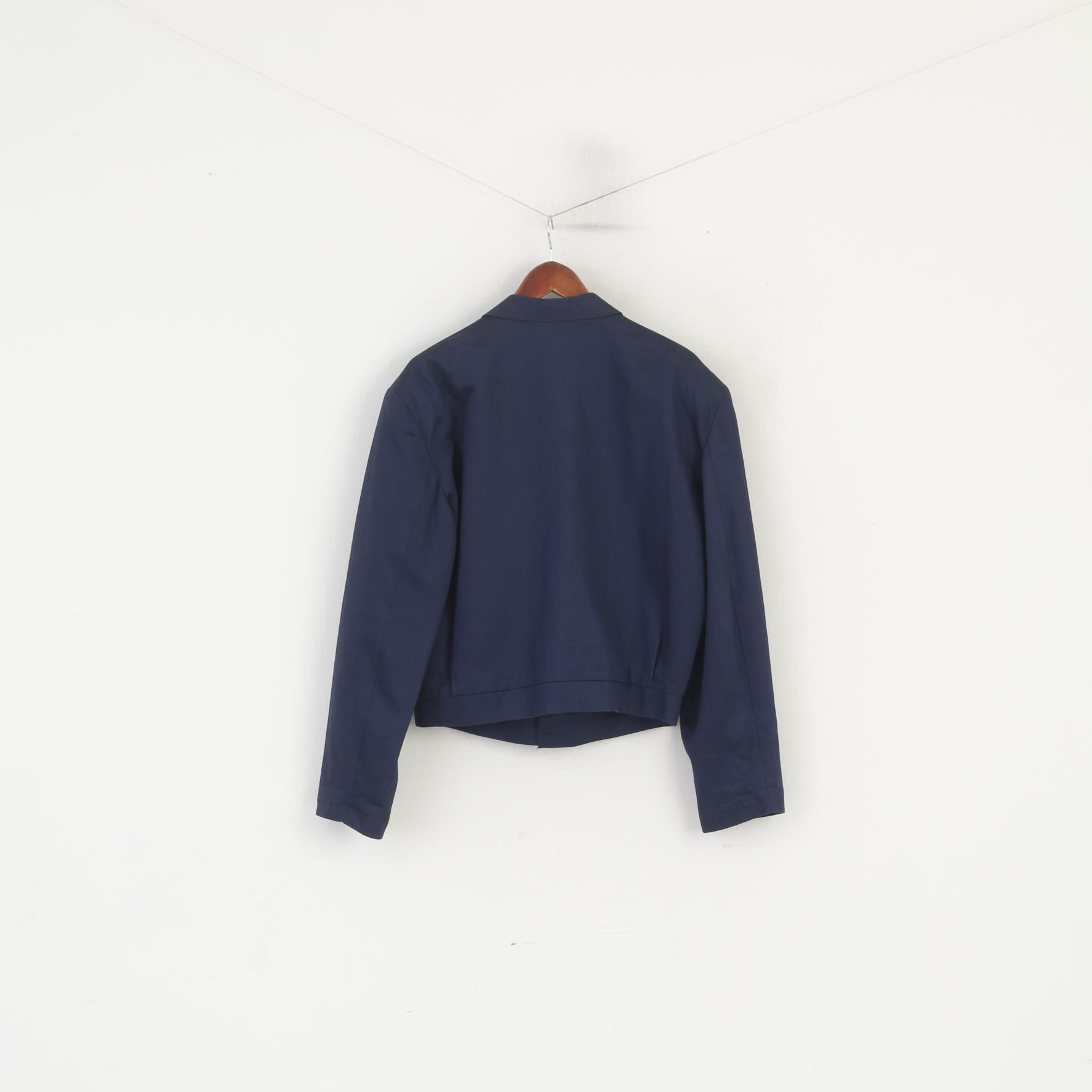 Rudy St-Clair Giacca da uomo M Giacca blu scuro in lana elegante con spalline parigine