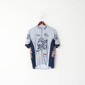 Zollinger Men XL Cycling Shirt Grey Costa Blanca Bike Zip Up Made in Italy Jersey Top
