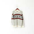 Nangaparbat Men 48/50 M Jumper Beige Nordic Wool Norwegian Classic Sweater