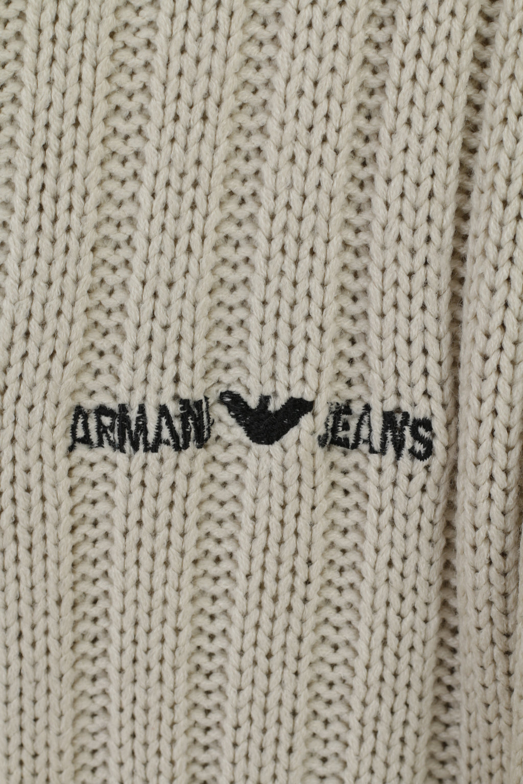 Giorgio Armani Hommes XL Golf Jumper Beige Acrylique Classique Stretch Pull