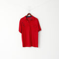 Gabicci Men 2XL Polo Shirt Red Cotton Pocket Retro Classic Short Sleeve Top