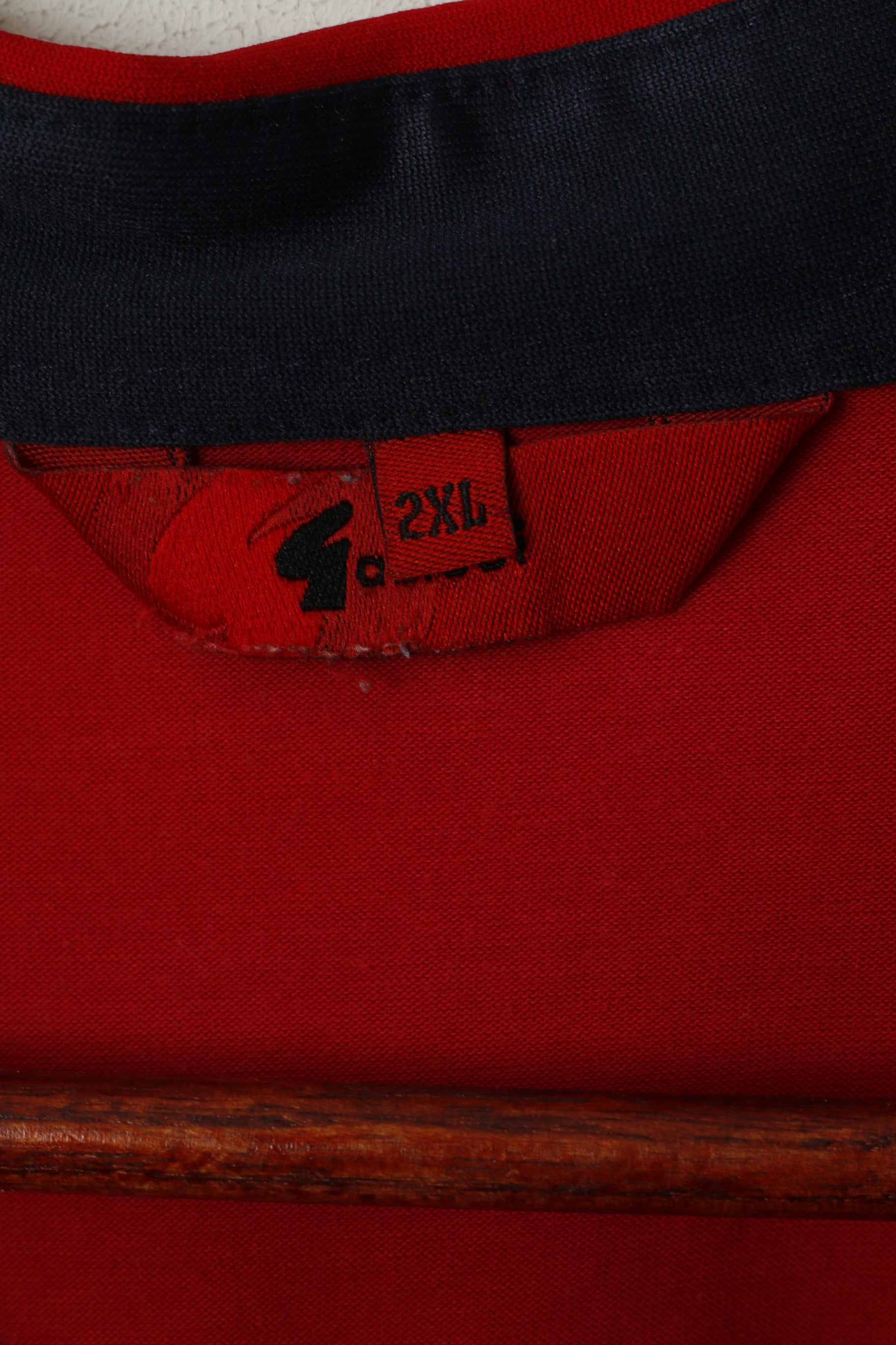 Gabicci Men 2XL Polo Shirt Red Cotton Pocket Retro Classic Short Sleeve Top