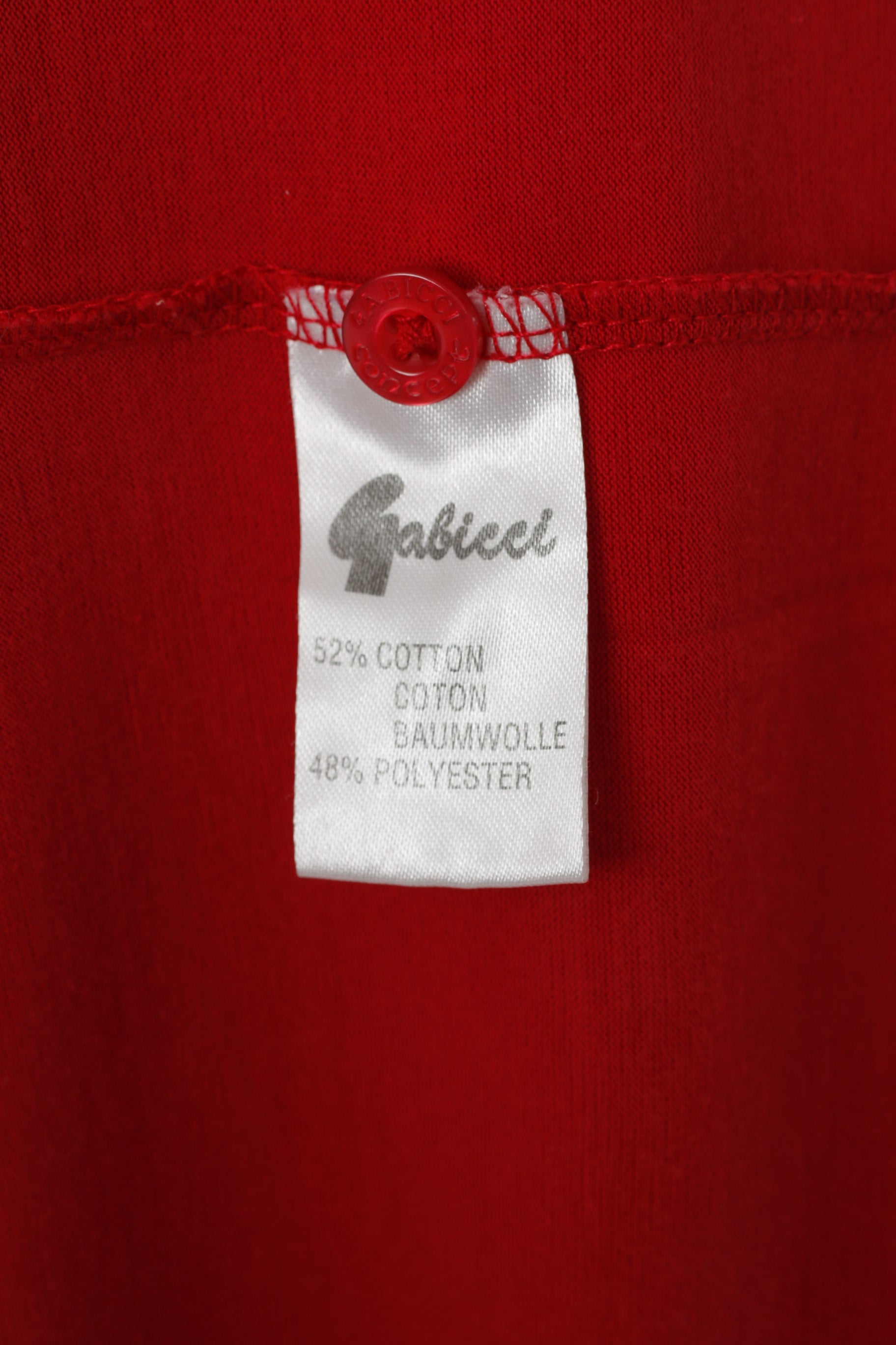 Gabicci Men 2XL Polo Shirt Red Cotton Pocket Retro Classic Short Sleeve Top