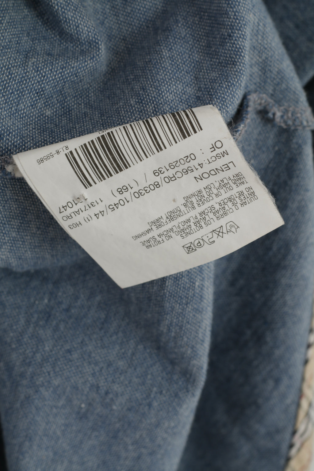 Burberry London Chemise sans manches en coton bleu pour femme 44 S