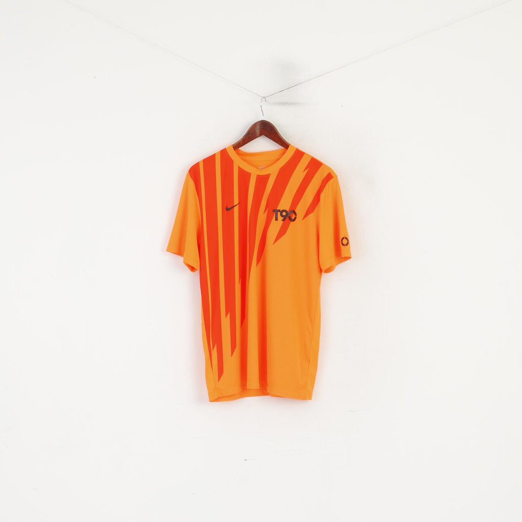 Maglia da uomo Nike L Neon Orange Football T90 Sportswear Jersey Top