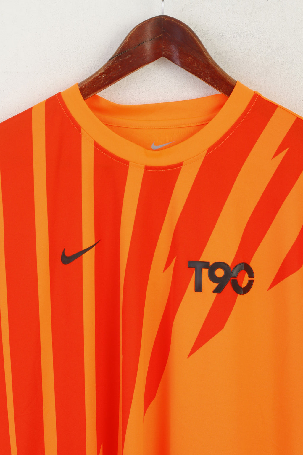 Maglia da uomo Nike L Neon Orange Football T90 Sportswear Jersey Top