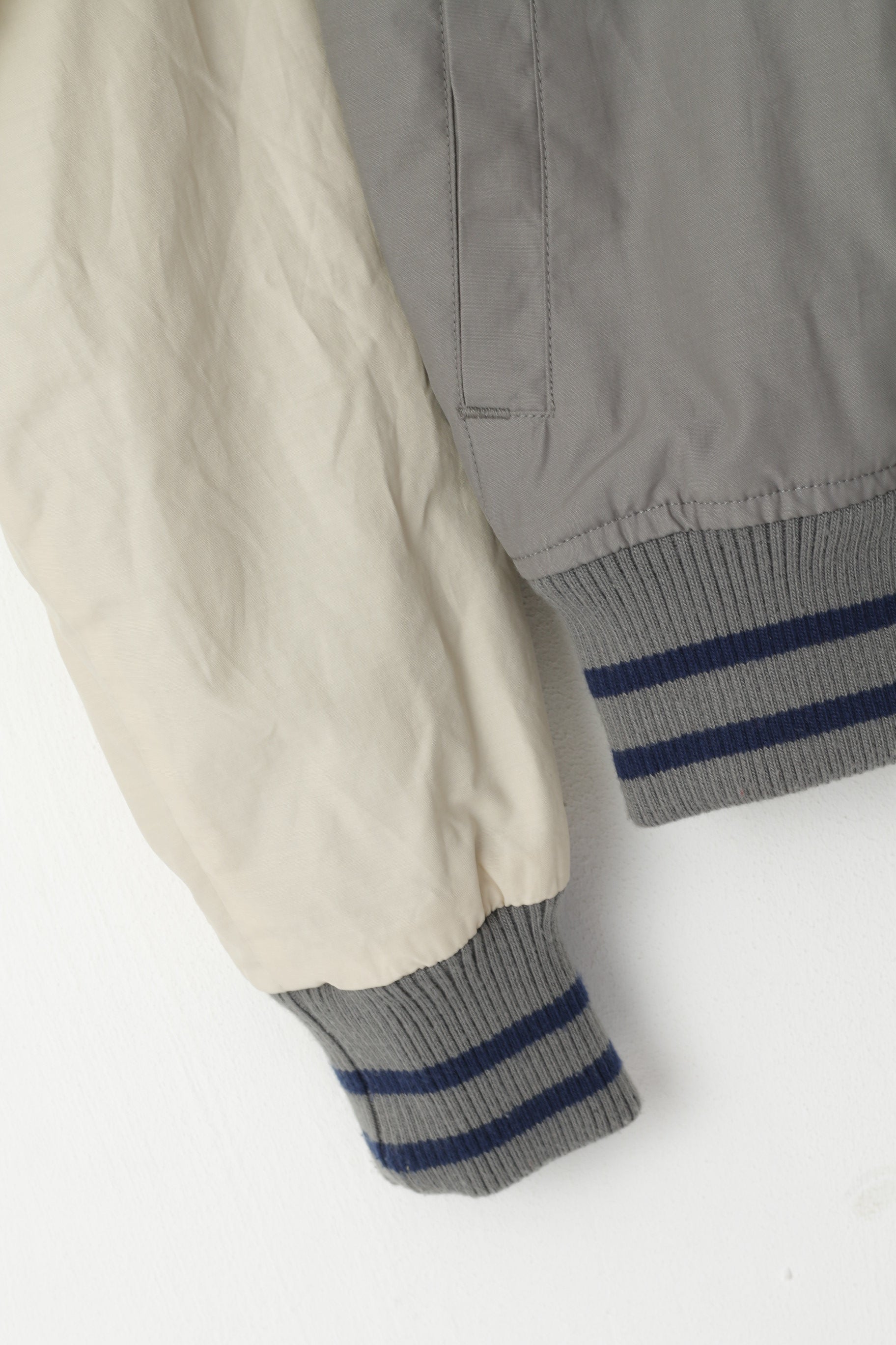 Original Penguin Men S (XS) Jacket Grey Baseball Sportswear Full Zipper Light Top