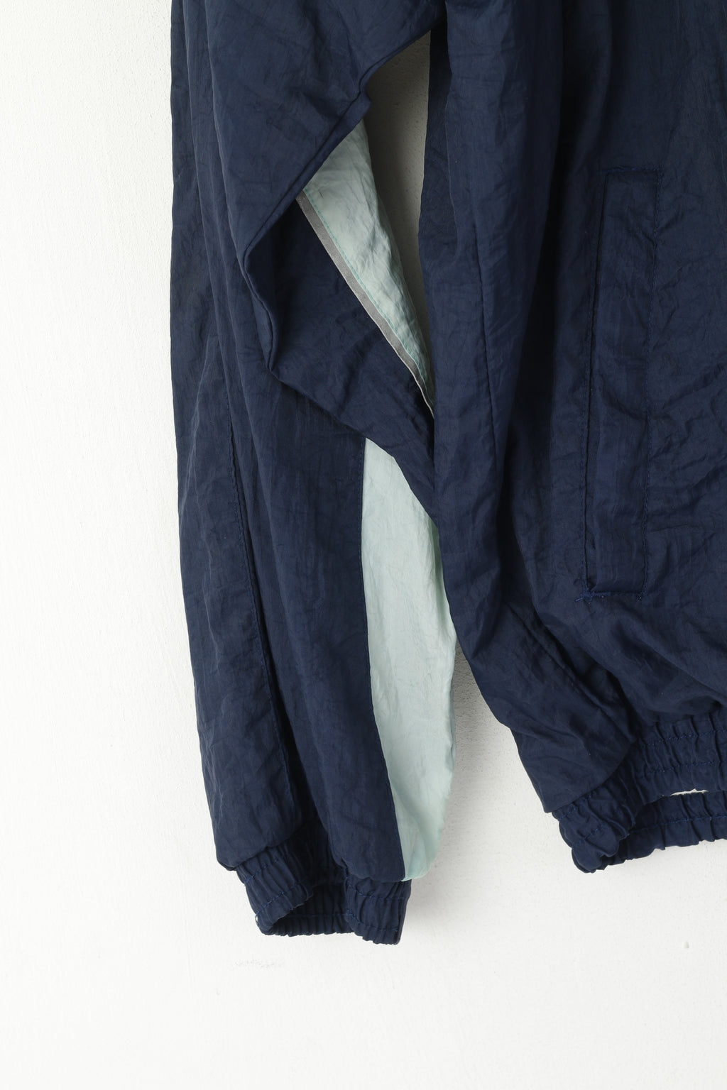 Roca Hommes XL Veste Marine Vintage Festival Nylon Imperméable Zip Up Track Top