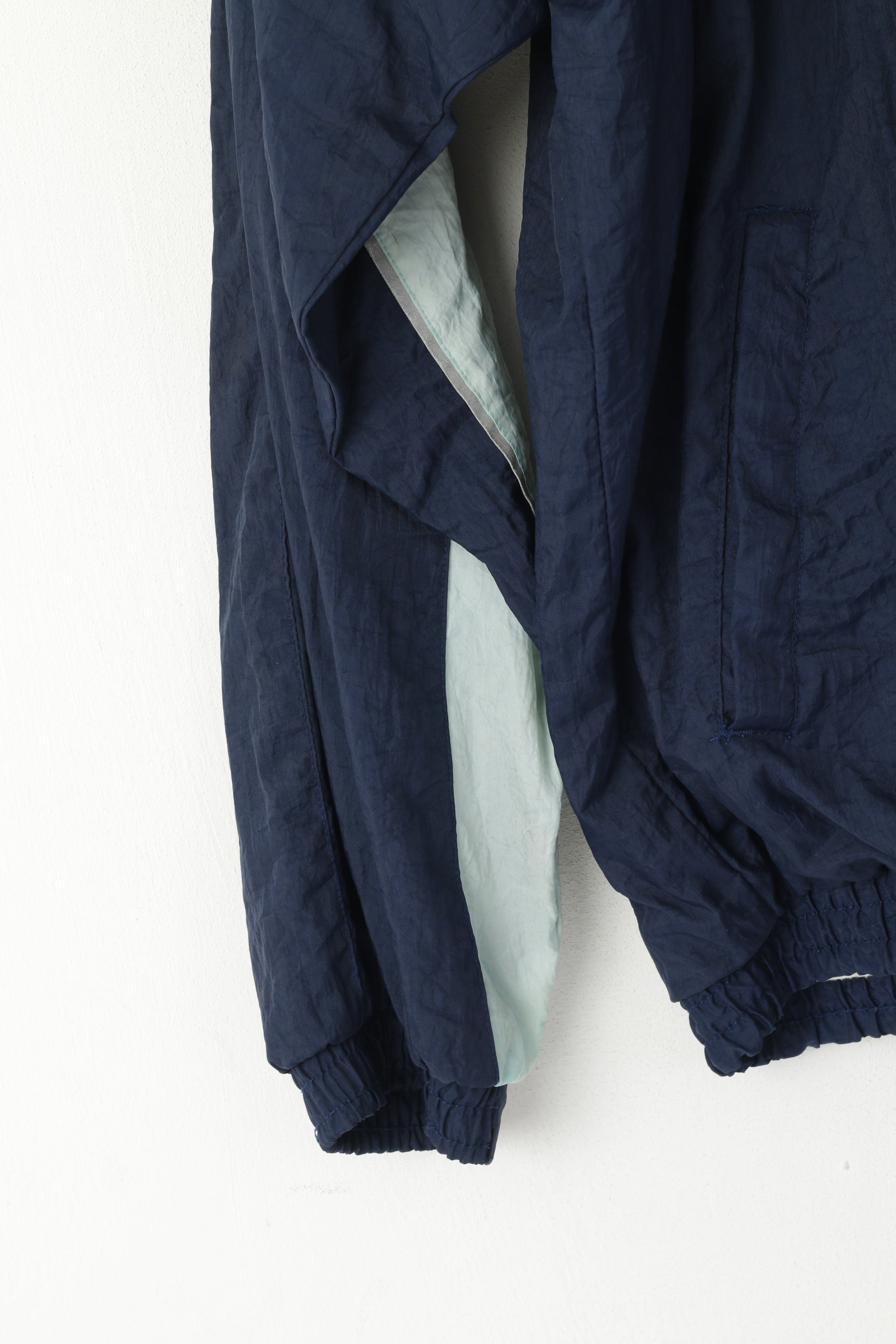 Roca Hommes XL Veste Marine Vintage Festival Nylon Imperméable Zip Up Track Top