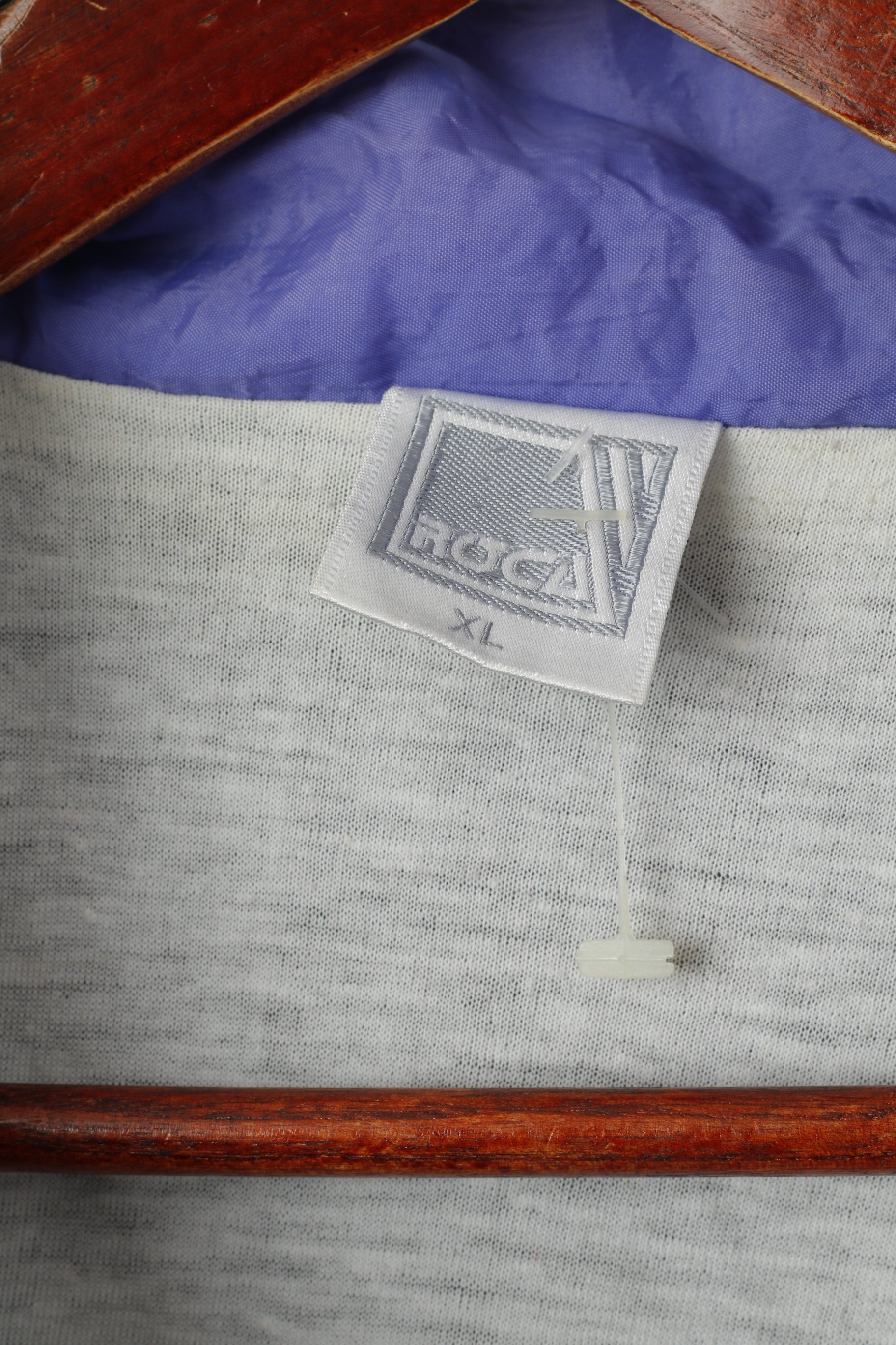 Roca Hommes XL Veste Marine Vintage Festival Nylon Imperméable Zip Up Track Top