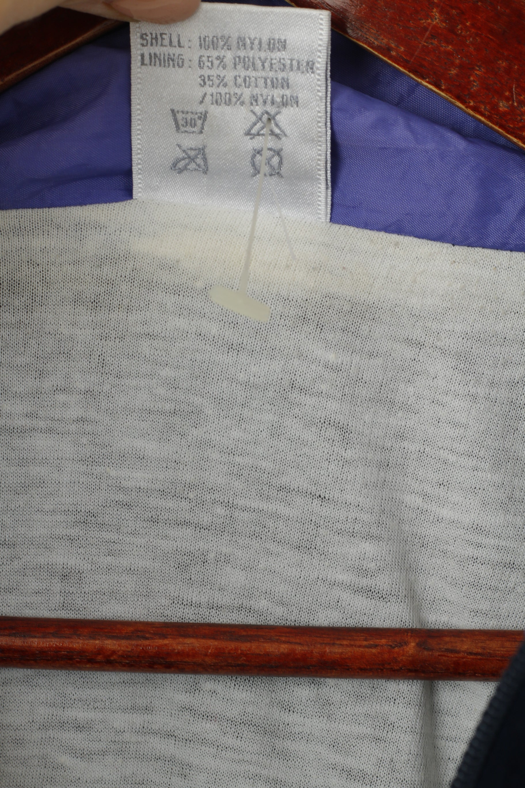 Roca Hommes XL Veste Marine Vintage Festival Nylon Imperméable Zip Up Track Top