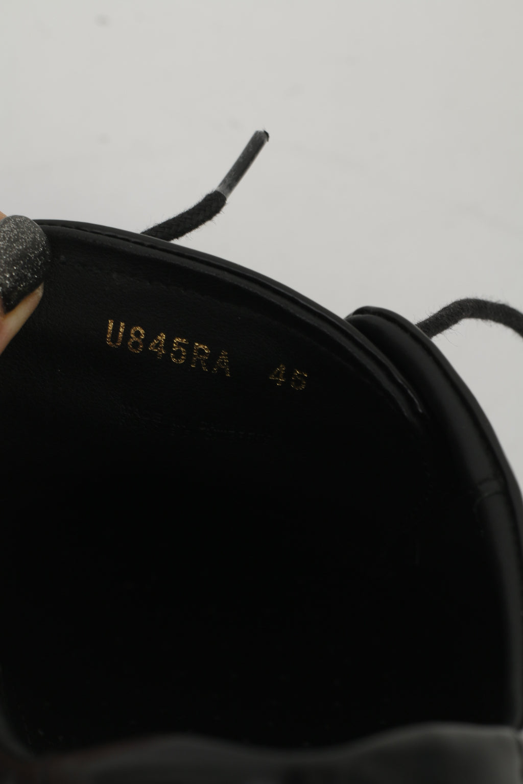 Geox Respira Men 45 Shoes Black Shiny Leather Italian Patent Comfort Lace Up