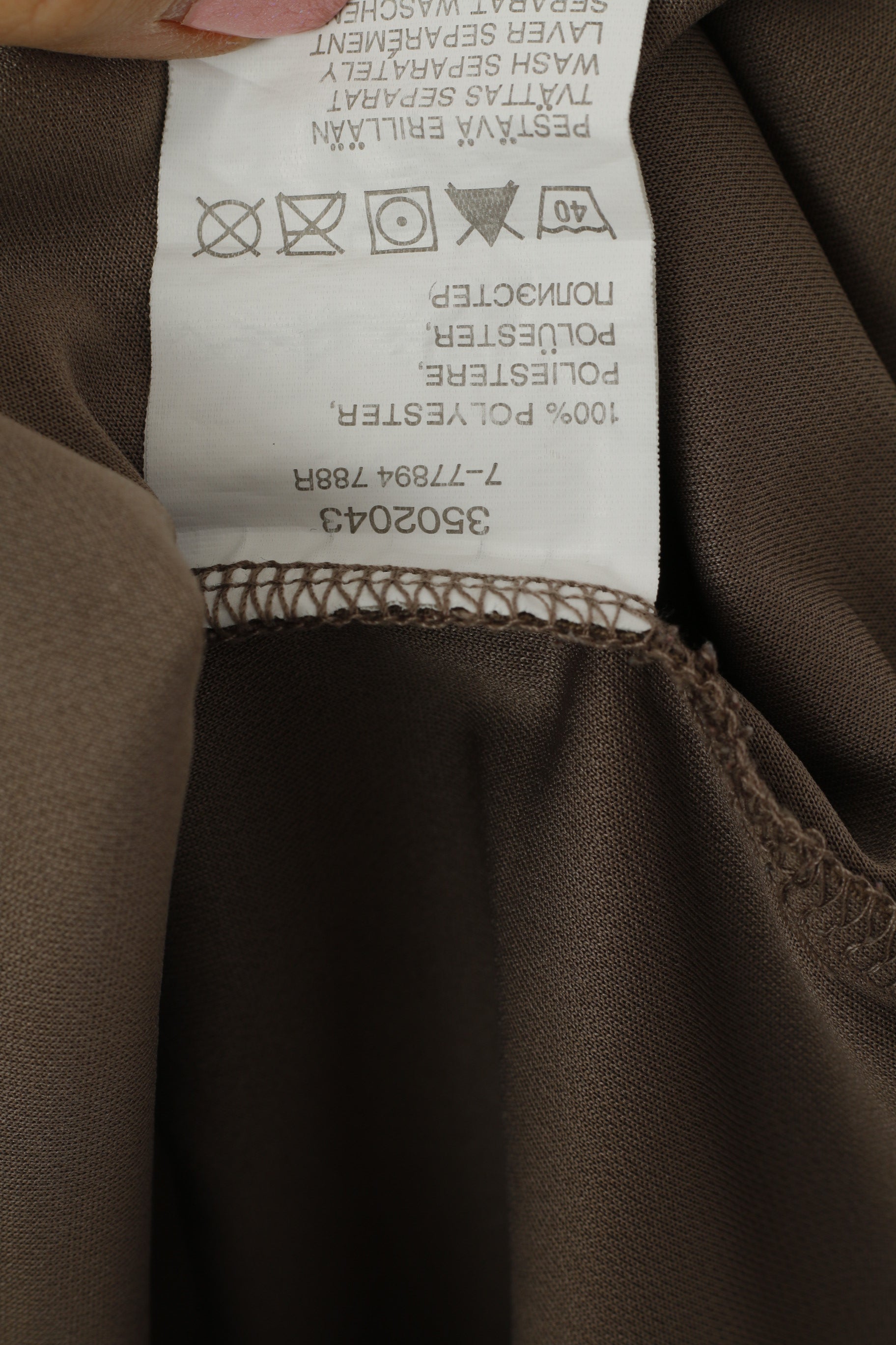 Polo Rukka da donna 44 XXL (L) Top da esterno a maniche corte con bottoni dettagliati marroni