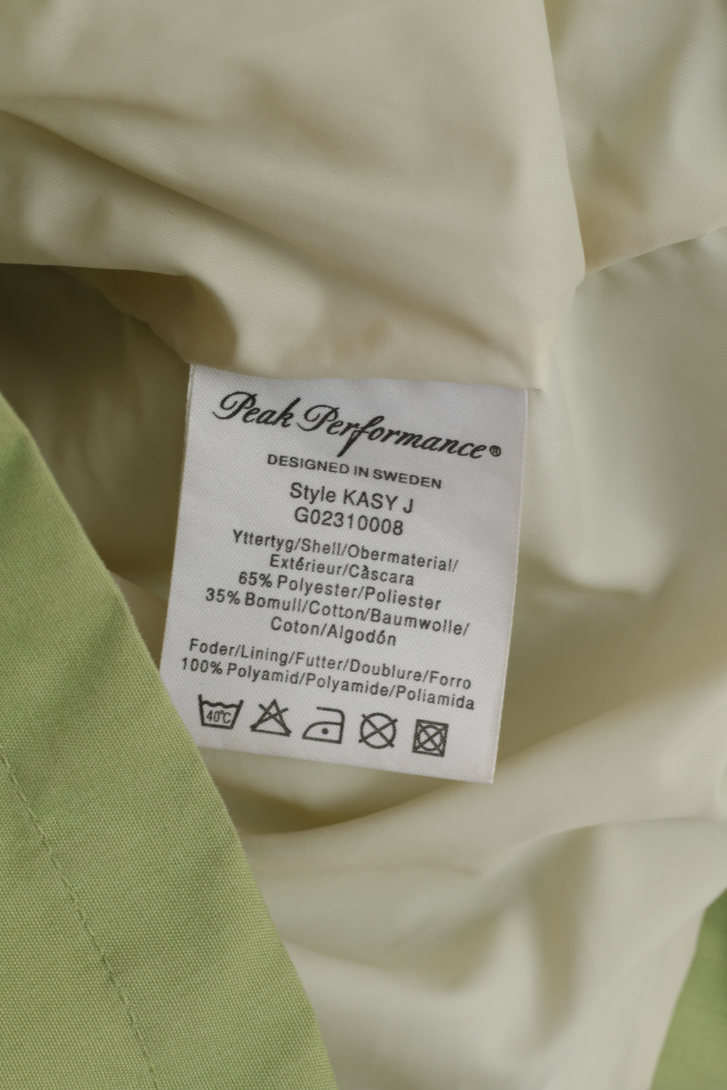 Peak Performance Women S Jacket Green Cotton Blend Hooded Kasy J Style Top