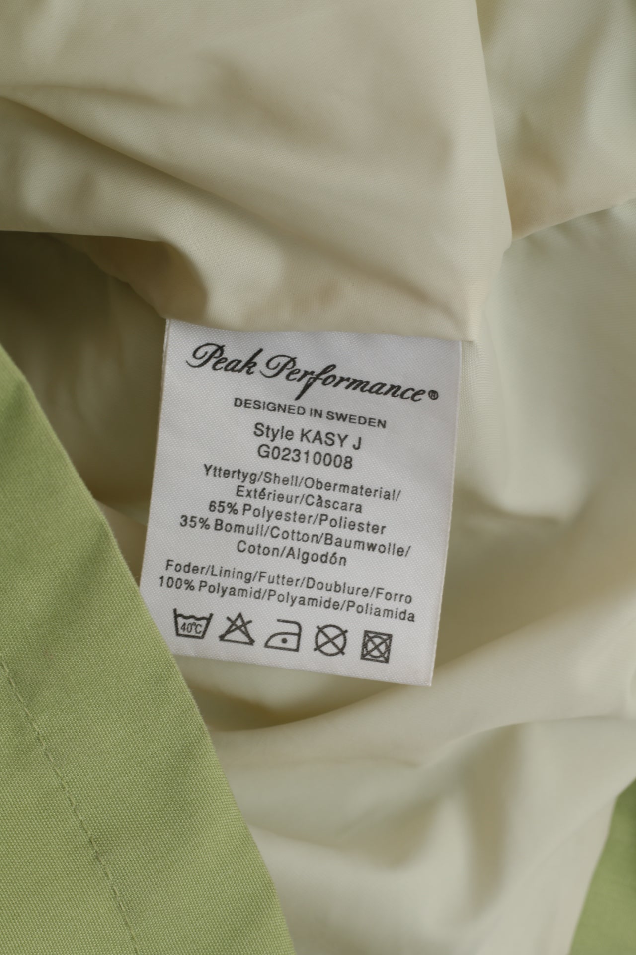 Peak Performance Women S Jacket Green Cotton Blend Hooded Kasy J Style Top