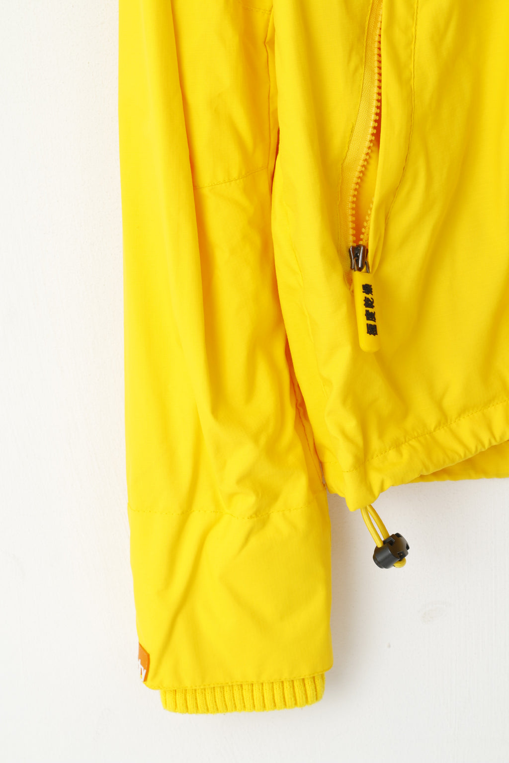 Superdry Women S Jacket Yellow Double Blacklabel Nylon 3 Zippers Lightweight Top
