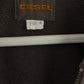 Diesel Men M Sweatshirt Grey Cotton Hoodie Full Zipper Graphic Top