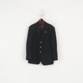 Paul & Shark Loro Piana Men 56 46 Blazer Black Wool Made in Italy Single Breasted Jacket