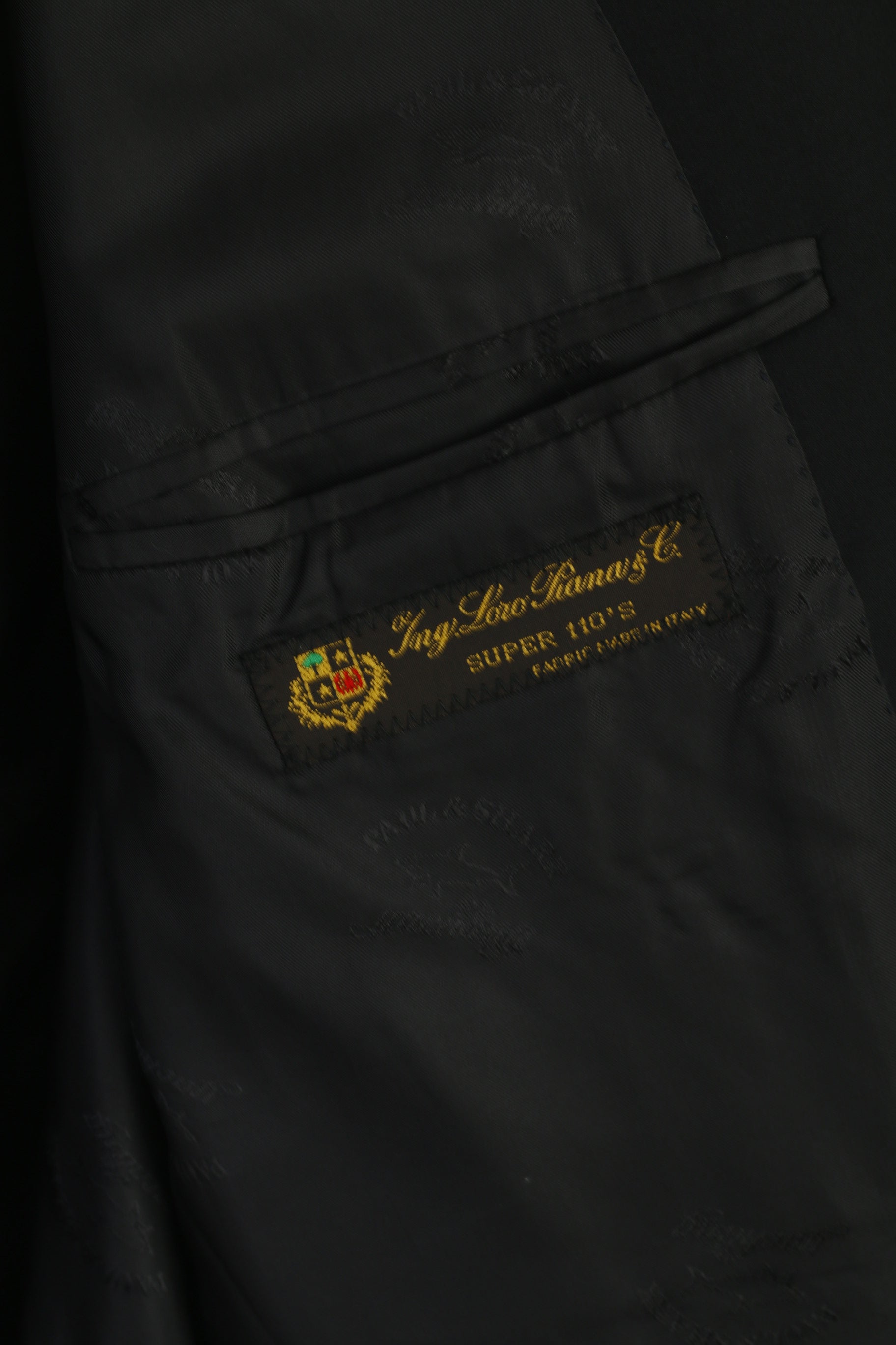 Paul & Shark Loro Piana Men 56 46 Blazer Black Wool Made in Italy Single Breasted Jacket