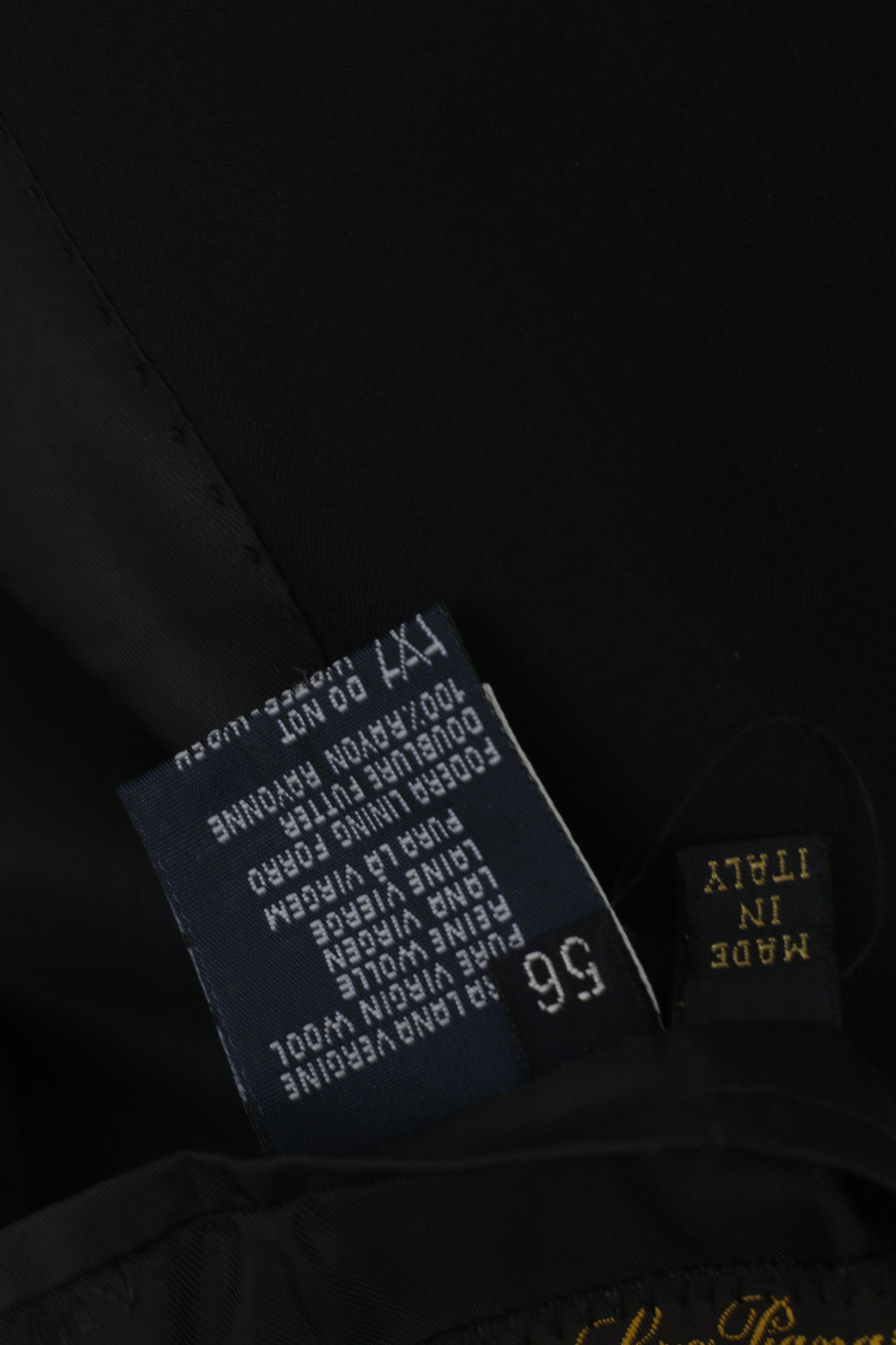 Paul & Shark Loro Piana Men 56 46 Blazer Black Wool Made in Italy Single Breasted Jacket