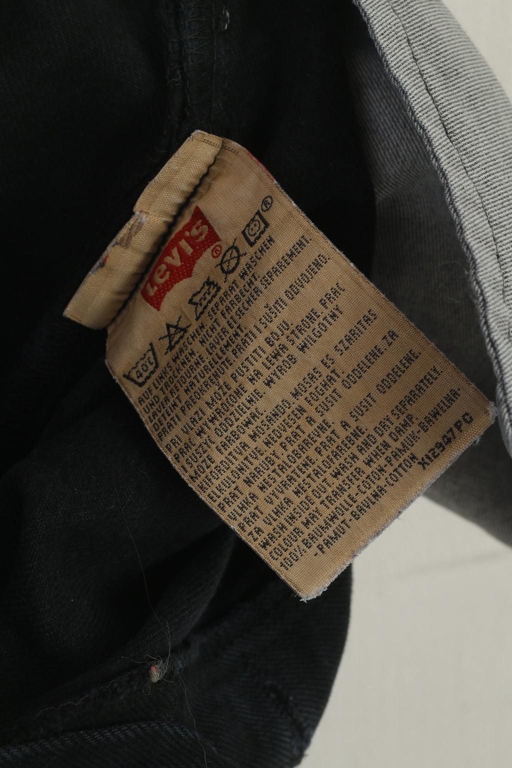 Pantaloni jeans Levi's 501 da donna 32 Pantaloni in denim dritto vintage in cotone blu scuro