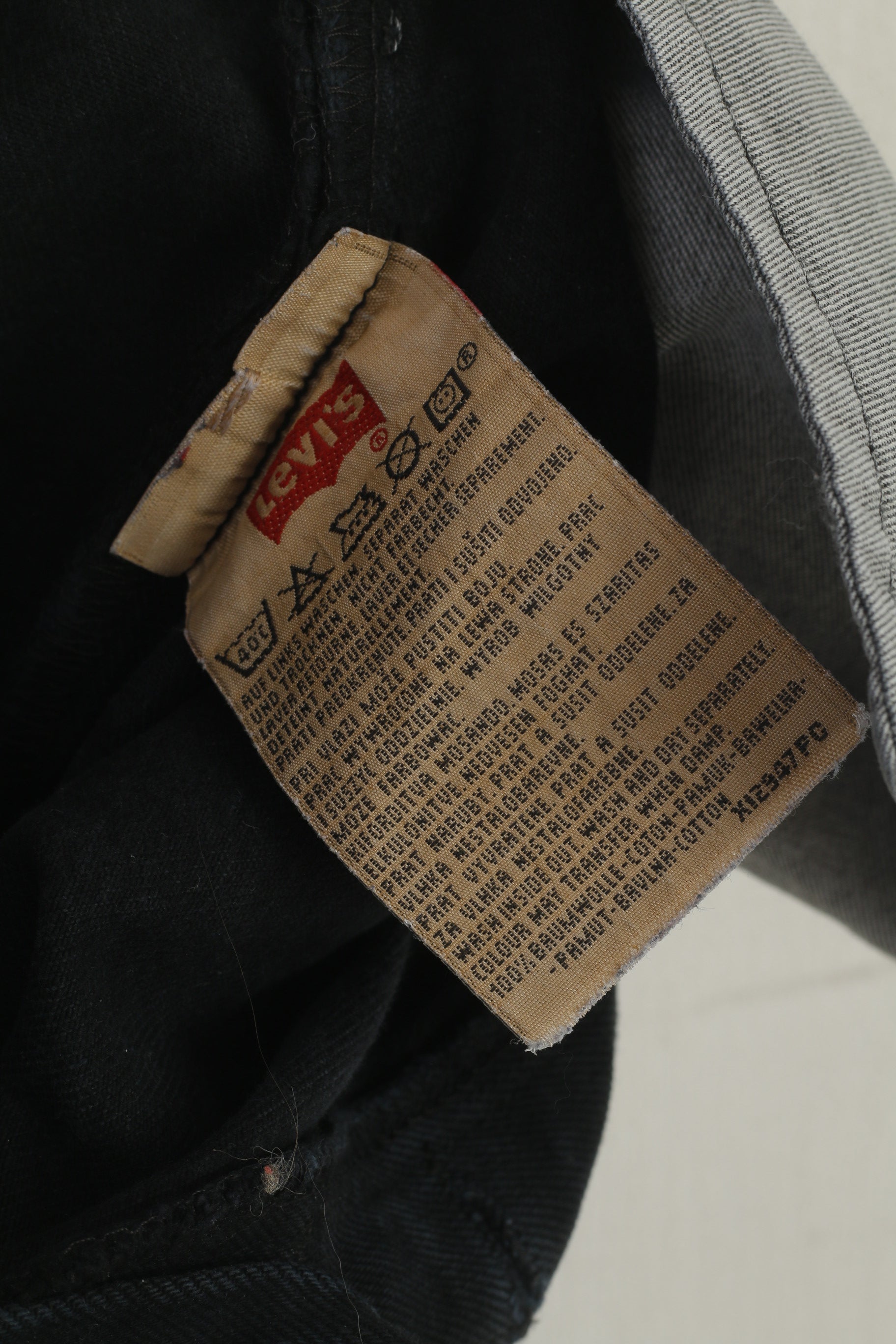 Pantaloni jeans Levi's 501 da donna 32 Pantaloni in denim dritto vintage in cotone blu scuro