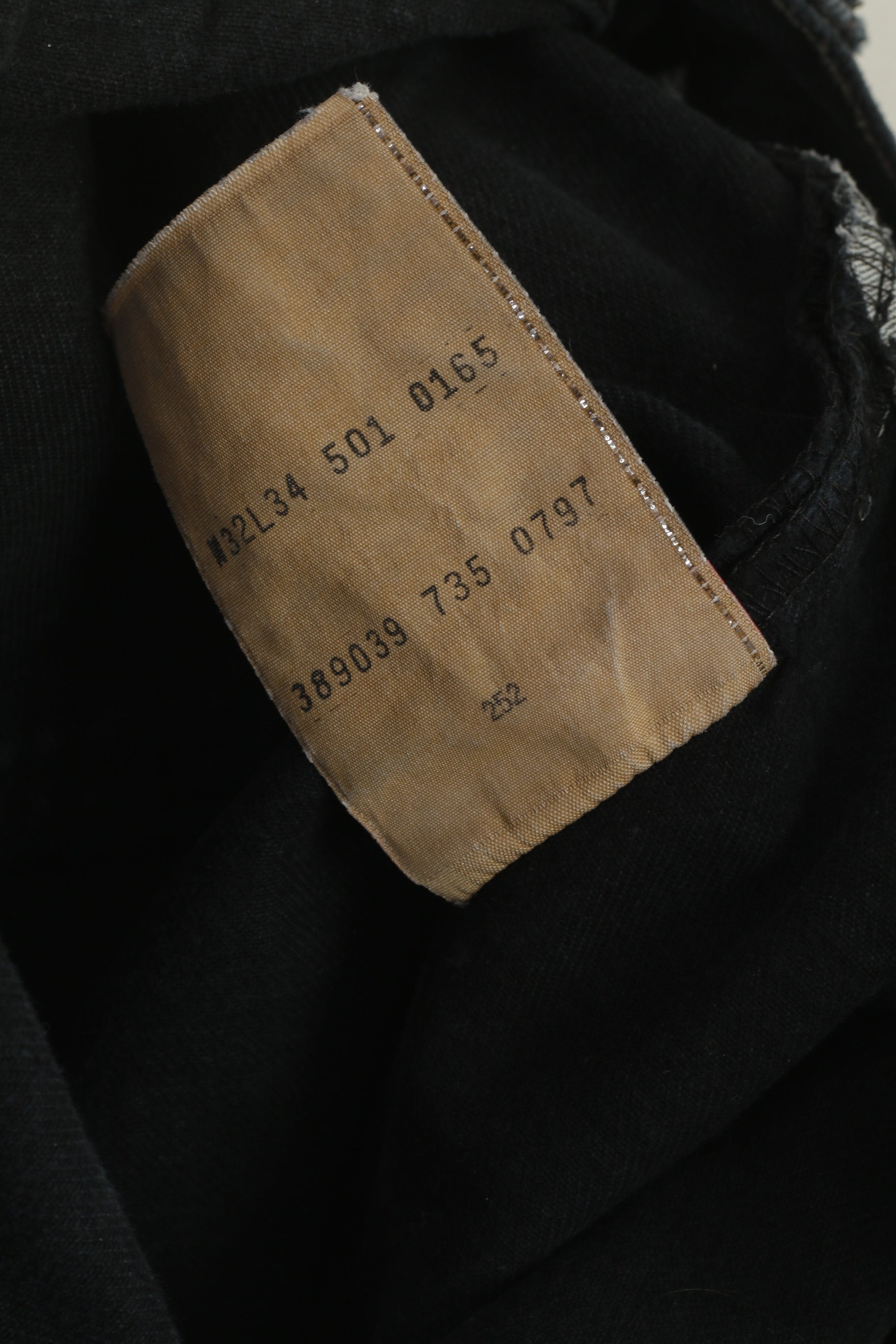 Pantaloni jeans Levi's 501 da donna 32 Pantaloni in denim dritto vintage in cotone blu scuro