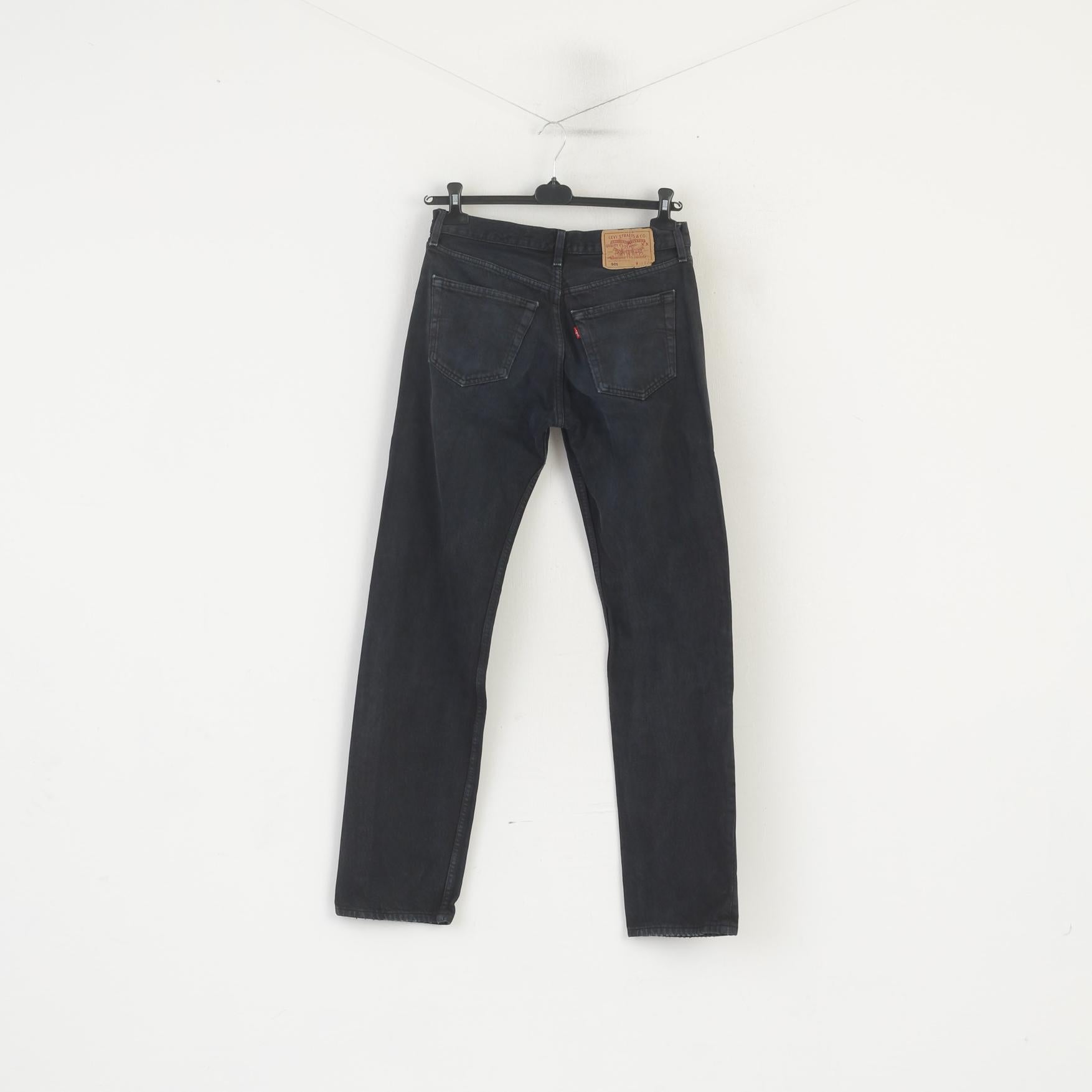 Pantaloni jeans Levi's 501 da donna 32 Pantaloni in denim dritto vintage in cotone blu scuro