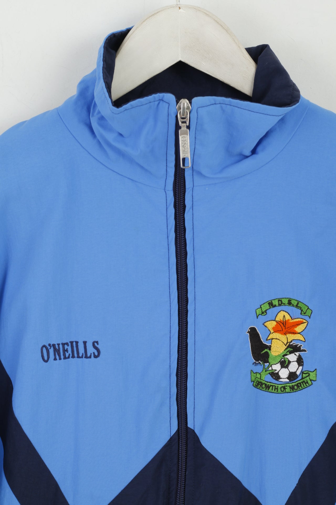 O'Neills Boys 13/14 Age Track Top Jacket Blu Football Growth Of North Nylon Top