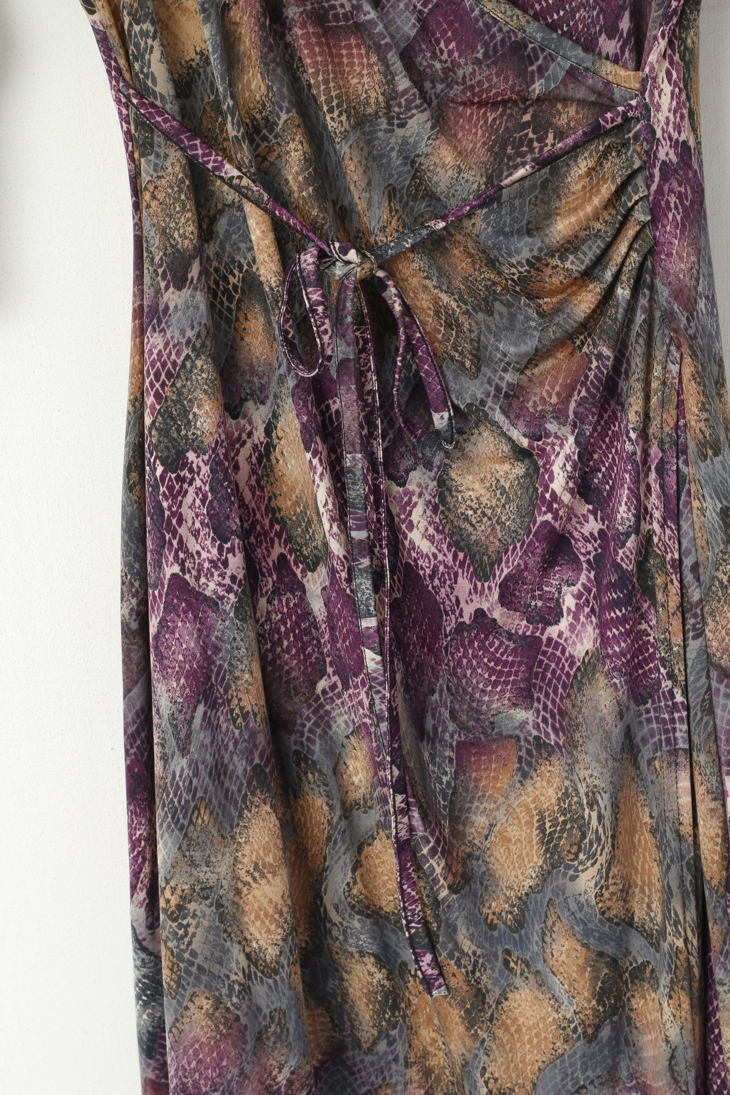 J'aime la vie Women 2 S Midi Dress Purple Snake Buggy Robe Made in France