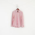 Dockers San Francisco Men XL (L) Casual Shirt Red Striped Cotton Long Sleeve Top