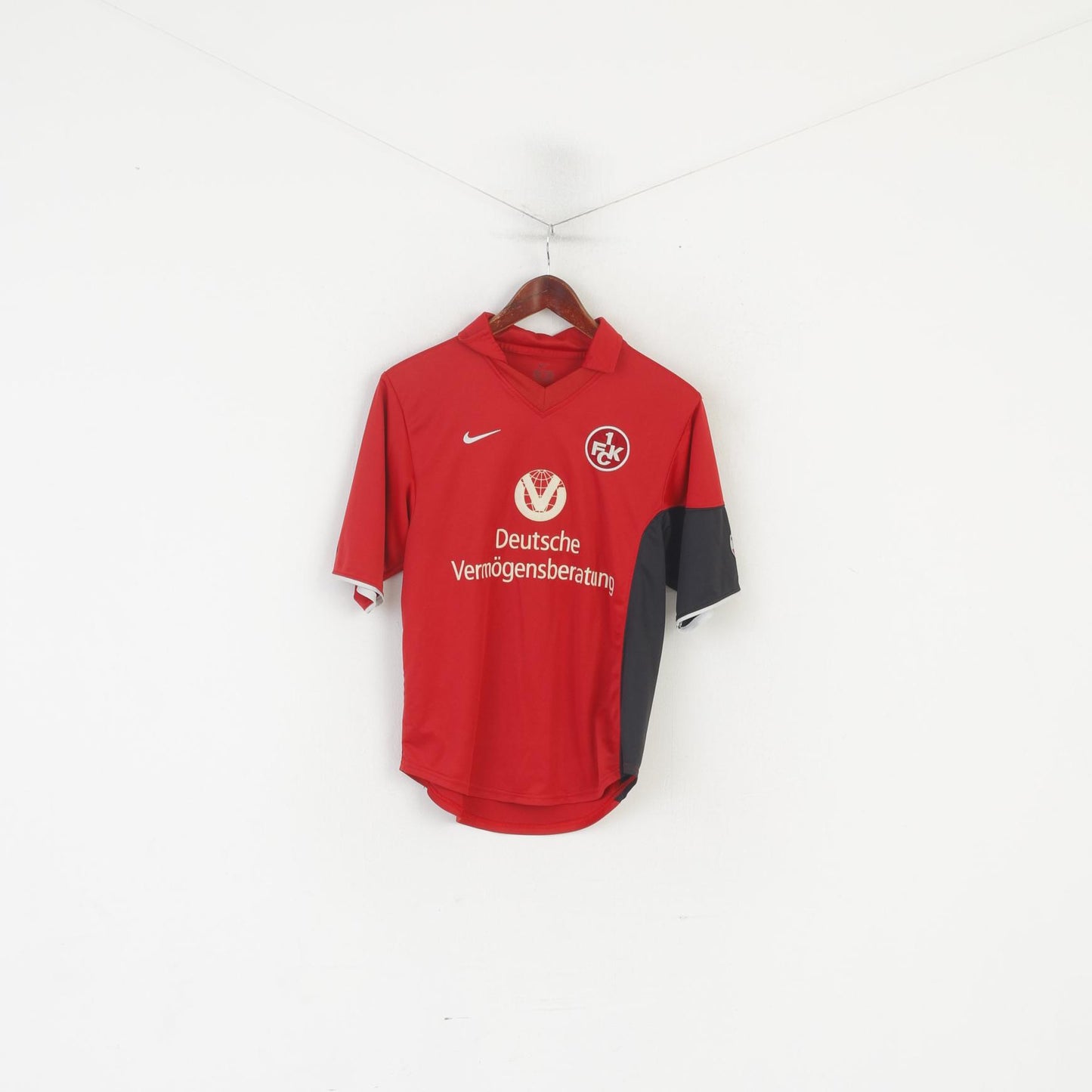 Nike FCK 1 Men XS Polo Shirt Red Vintage Kaiserslautern Football Home Jersey Top