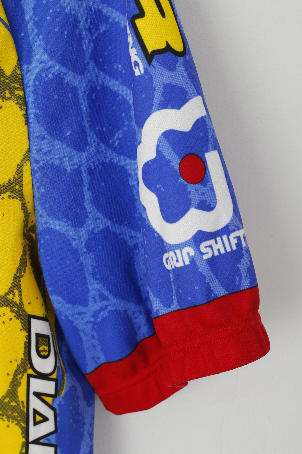 De Marchi Men XL Cycling Shirt Blue Racing Zip Neck Made in Italy Bike Jersey Top