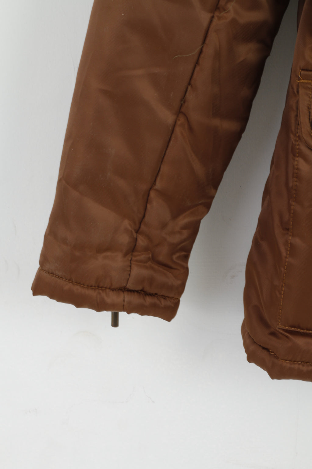 Giacca M da donna New Morrican Top classico marrone imbottito lucido con cerniera intera