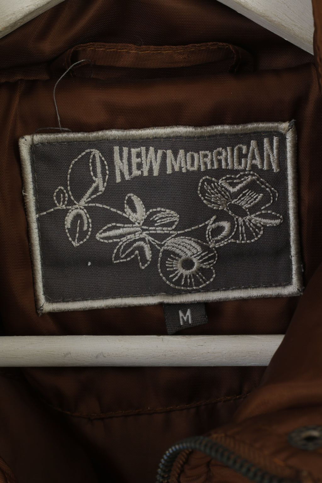 Giacca M da donna New Morrican Top classico marrone imbottito lucido con cerniera intera