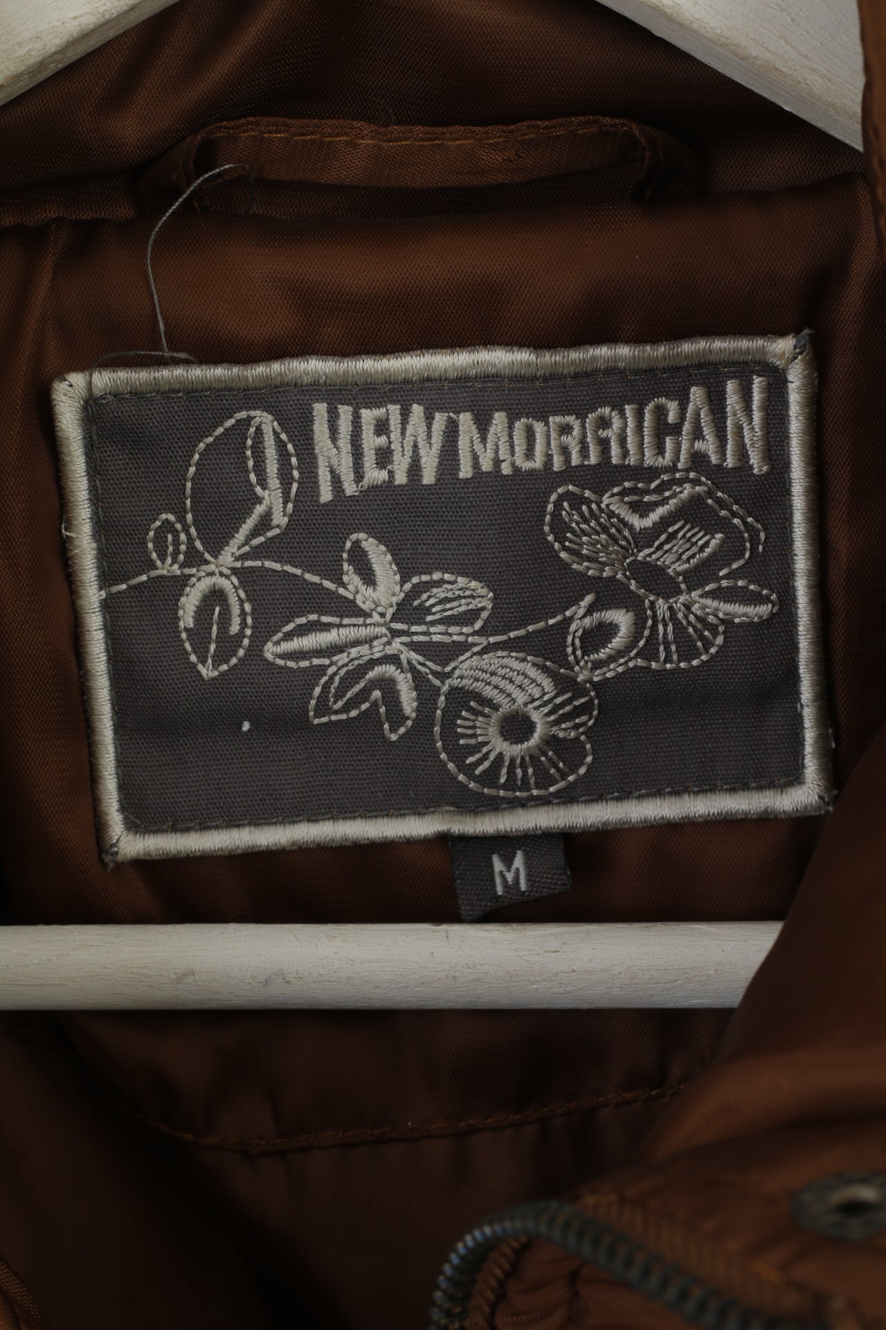 Nouveau Morrican Womens M Jacket Brown Shiny Rembourré Full Zipper Classic Top