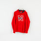 Starter Men XL Sweatshirt Red Cotton Huskers Basketball Zip Up Hoddie