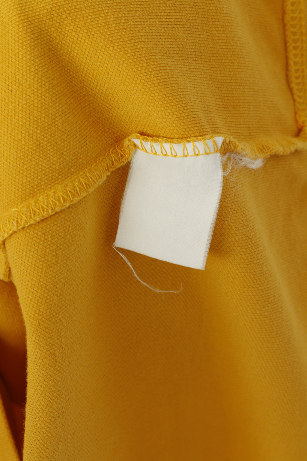 Polo da uomo Rough Trade L, top classico in cotone senape, tasca vintage, tinta unita