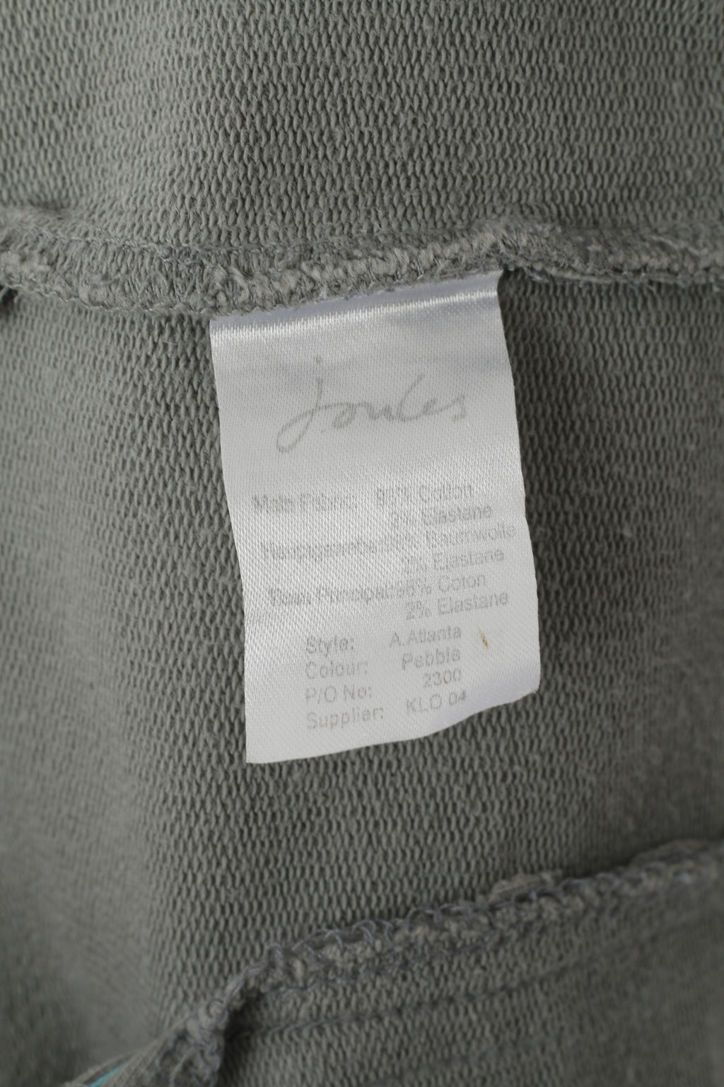 Joules Women L Sweatshirt Gris Coton Zip Cou Poches #3 Pull Top