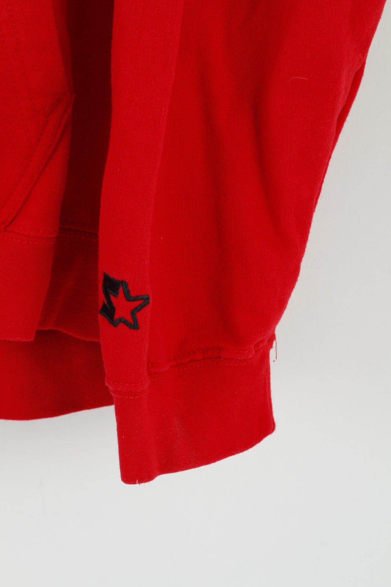 Starter Men XL Sweatshirt Red Cotton Huskers Basketball Zip Up Hoddie