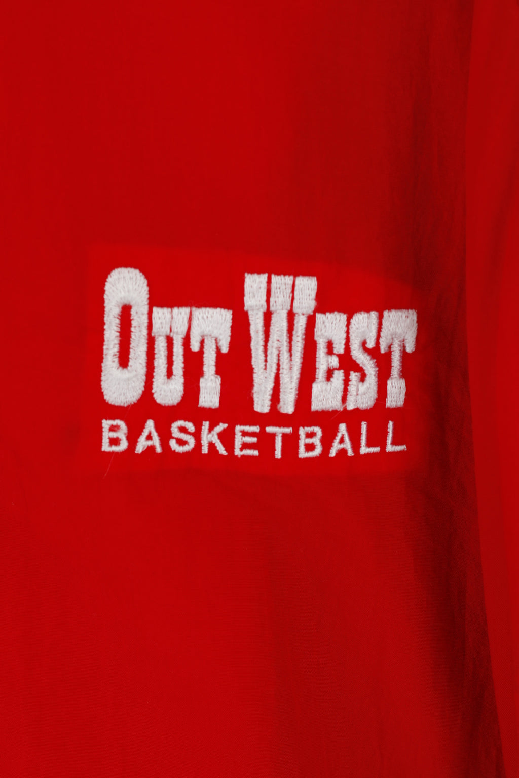 Giacca Nike Team Uomo L Giacca rossa in nylon Out West Basket Activewear Top con cerniera