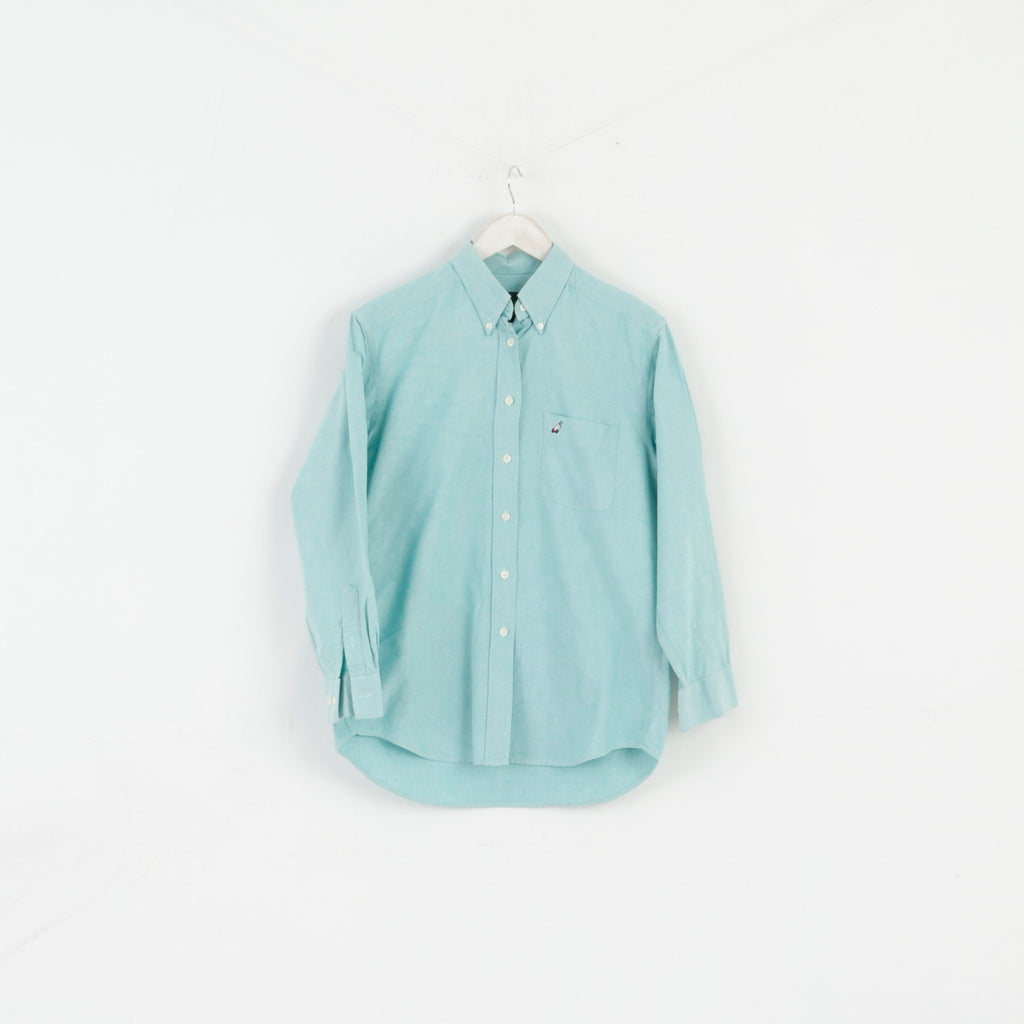 Peak Performance Women M Casual Shirt Green Cotton Long Sleeve Nature Top