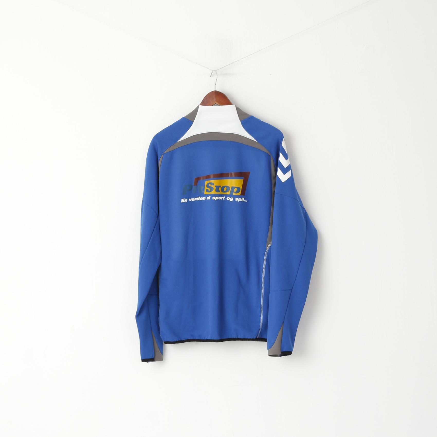 Hummel Men L Sweatshirt Bleu Fermeture Éclair Complète Vorup FB Boldklub Football Track Top
